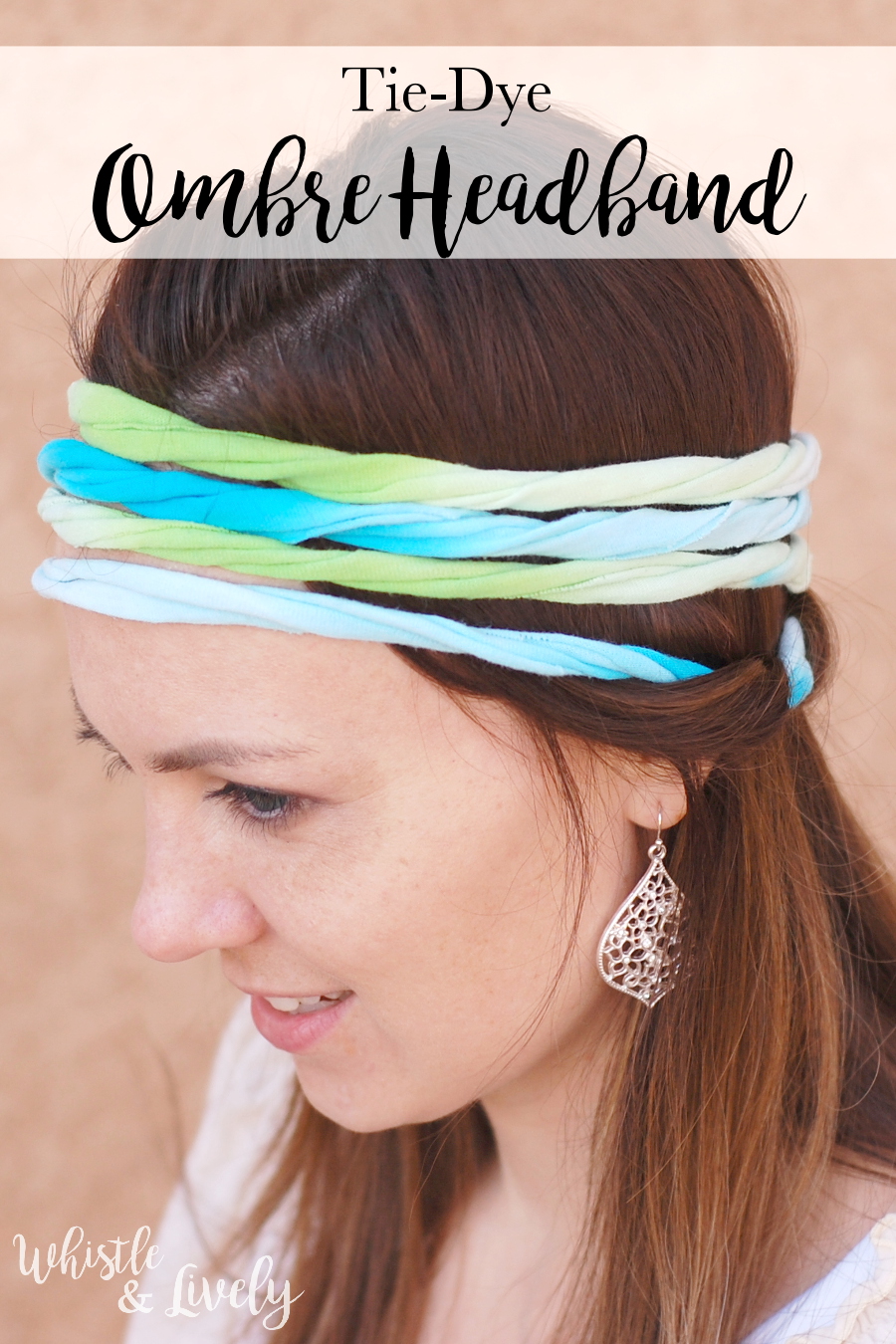 Tie Dye Neon Green Headband