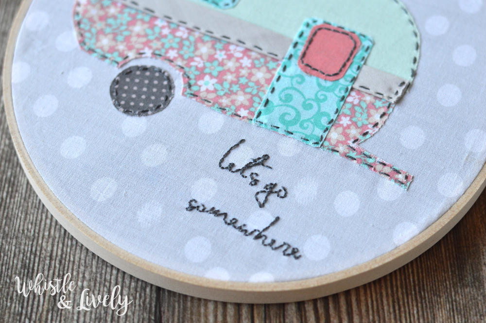 Vintage Camer Hoop Art - Make this fun and unique hoop art the a FREE template. Perfect for embroidery beginners, this project is quick and simple. 