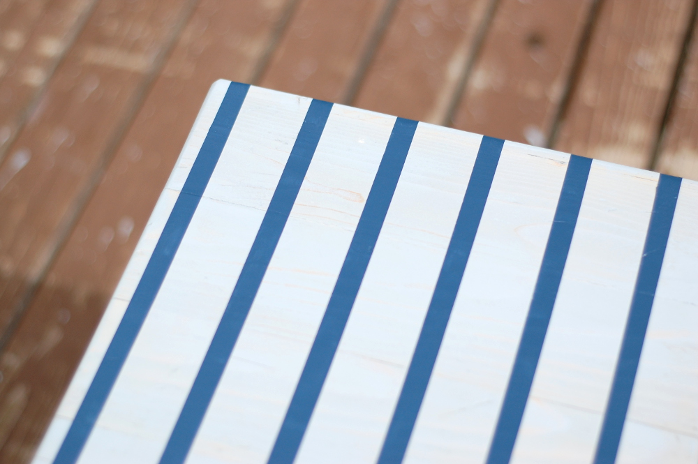 Nautical Stool Refinish - Turn a bland wood stool into a fun nautical themed piece, perfect for a bathroom or your oceanic-themed room!