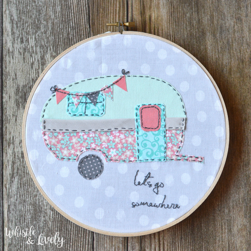 Vintage Camer Hoop Art - Make this fun and unique hoop art the a FREE template. Perfect for embroidery beginners, this project is quick and simple. 