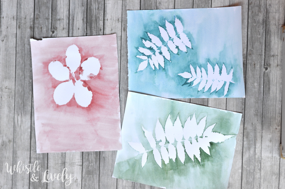 Watercolor Leaf Prints - Using simple techniques, this pretty leaf painting is lovely way to brighten a room and is very beginner-friendly. 