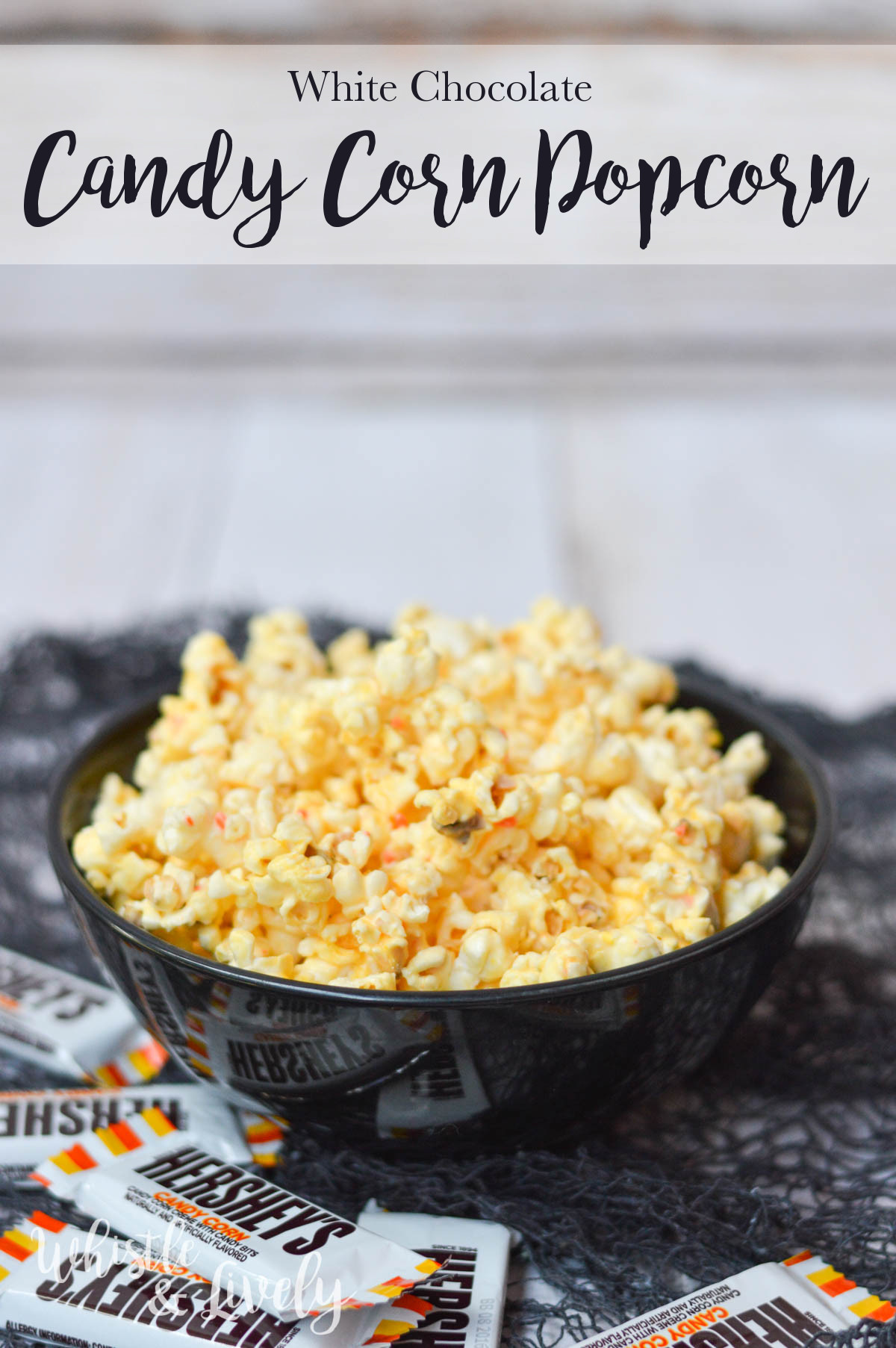 White Chocolate Candy Corn Popcorn - Whistle and Lively